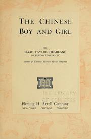 Cover of: The Chinese boy and girl