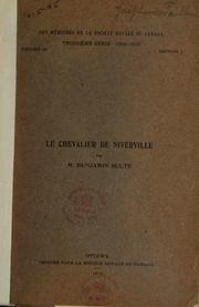 Cover of: Le Chevalier de Niverville