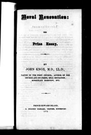 Moral renovation by John Knox