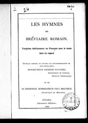 Cover of: Les hymnes du bréviaire romain: traduites littéralement en français avec le texte latin en regard