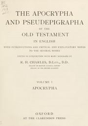 Cover of: The apocrypha and pseudepigrapha of the old Testament in English by Robert Henry Charles