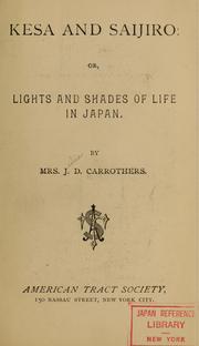 Cover of: Kesa and Saijiro by Julia D. Carrothers