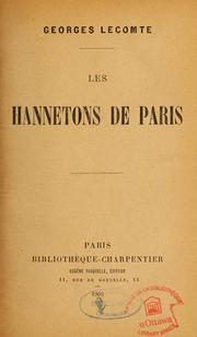 Cover of: Les Hannetons de Paris