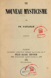 Cover of: Le nouveau mysticisme by Frédéric Paulhan