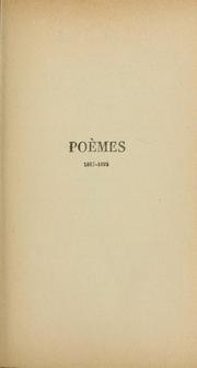 Cover of: Poèmes, 1887-1892