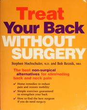 Cover of: Treat your back without surgery by Stephen Hochschuler