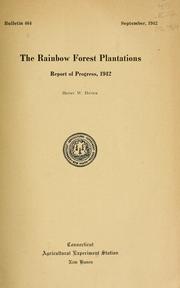 Cover of: The Rainbow Forest Plantations: report of progress, 1942