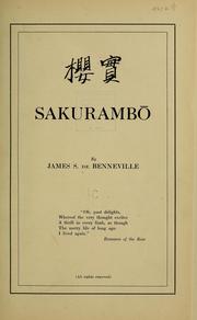 Cover of: Sakurambō | James Seguin De Benneville