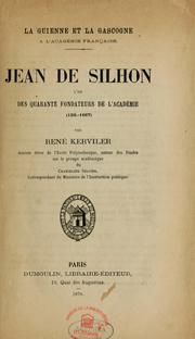 Cover of: Jean de Silhon: l'un des quarante fondateurs de l'Académie (1596-1667)