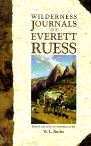 Cover of: Wilderness journals of Everett Ruess