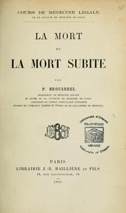 Cover of: La mort et la mort subite