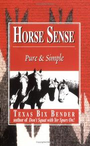 Cover of: Horse sense: pure & simple