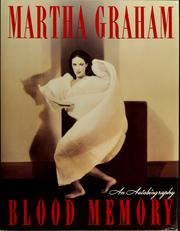 Cover of: Blood memory by Martha Graham