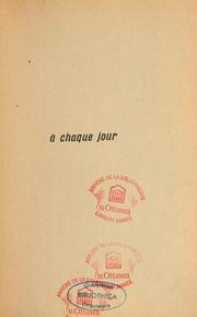 Cover of: A chaque jour