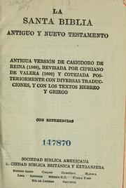 Cover of: La Santa Biblia by Casiodoro de Reina