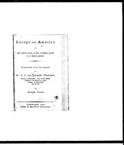 Cover of: Europe and America, or, The relative state of the civilized world at a future period by C. F. von Schmidt-Phiseldek