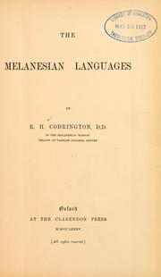 Cover of: The Melanesian languages