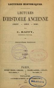 Cover of: Lectures d'histoire ancienne