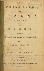 Cover of: The Whole book of Psalms, in metre by Episcopal Church
