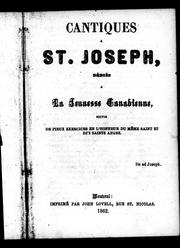 Cantiques à St. Joseph dédiés à la jeunesse canadienne