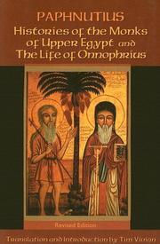 Cover of: Histories of the Monks of Upper Egypt and the Life of Onnophrius | 