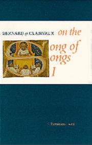 Cover of: On the Song of Songs I (The Works of Bernard of Clairvaux, Vol 1) by Saint Bernard of Clairvaux
