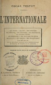 Cover of: L'Internationale: son origine, son but