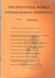 Cover of: Pre-industrial women: interdisciplinary perspectives