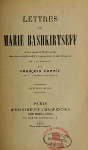 Cover of: Lettres de Marie Bashkirtseff
