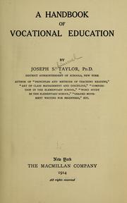 Cover of: A handbook of vocational education