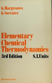 Cover of: Elementary chemical thermodynamics by Gordon Hargreaves