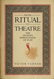 Cover of: From ritual to theatre by Victor Witter Turner