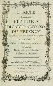 Cover of: L'arte della pittura by Charles-Alphonse Dufresnoy, Charles-Alphonse Dufresnoy