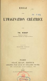 Cover of: Essai sur l'imagination créatrice