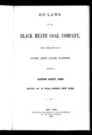 Cover of: By-laws of the Black Heath Coal Company by Black Heath Coal Company