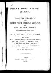 Cover of: Confederation of the British North American provinces | 