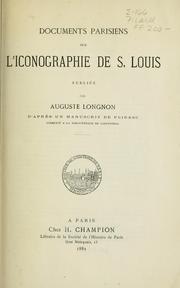 Cover of: Documents parisiens sur l'iconographie de S. Louis