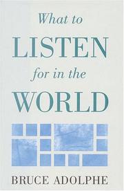 Cover of: What to listen for in the world