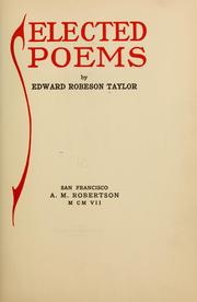 Cover of: Selected poems