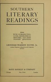 Cover of: Southern literary readings