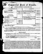 Cover of: General statement as on 9th June, 1865 | Commercial Bank of Canada