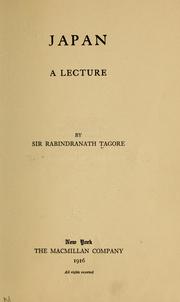 Cover of: Japan by Rabindranath Tagore