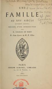 Cover of: Une Famille au XVIe siècle: document original