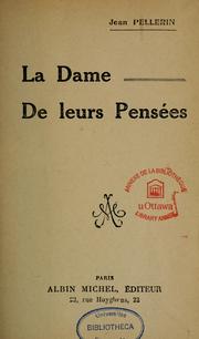 Cover of: La dame de leurs pensées.