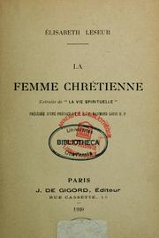Cover of: La femme chretienne