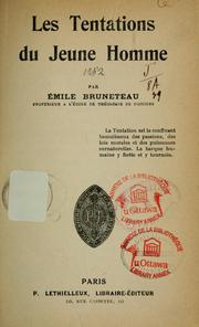 Cover of: Les tentations du jeune homme by Emile Bruneteau, Emile Bruneteau