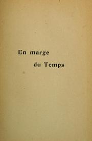 Cover of: En marge du Temps