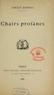 Cover of: Chairs profanes