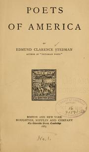 Cover of: Poets of America by Edmund Clarence Stedman