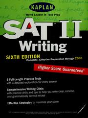Cover of: SAT II Writing